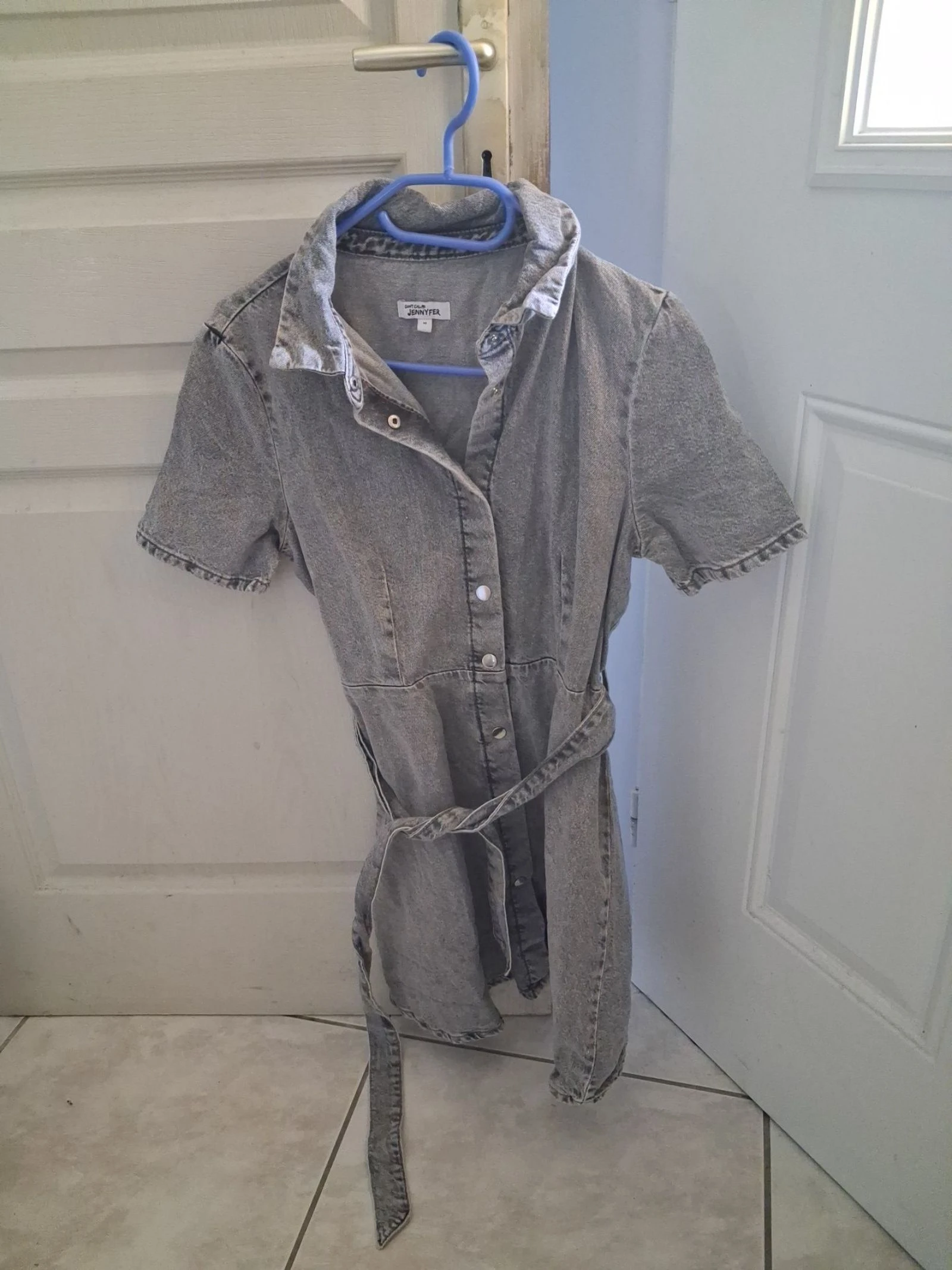 Vestido jeans manga curta – photo 2